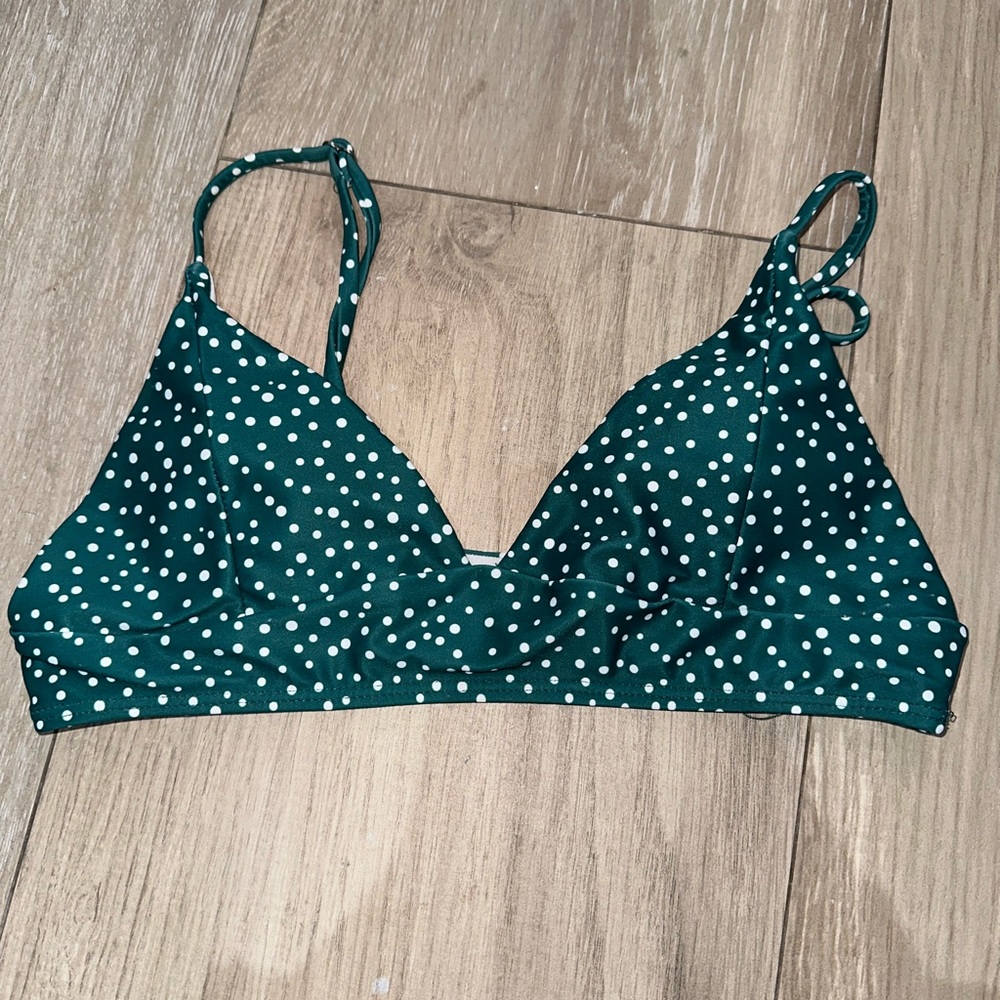 shein polka dot bikini top